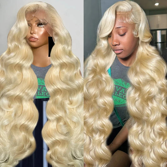 34 30 Inch 613 Lace Frontal Wig 13x6 Body Wave Brazilian 250 Density