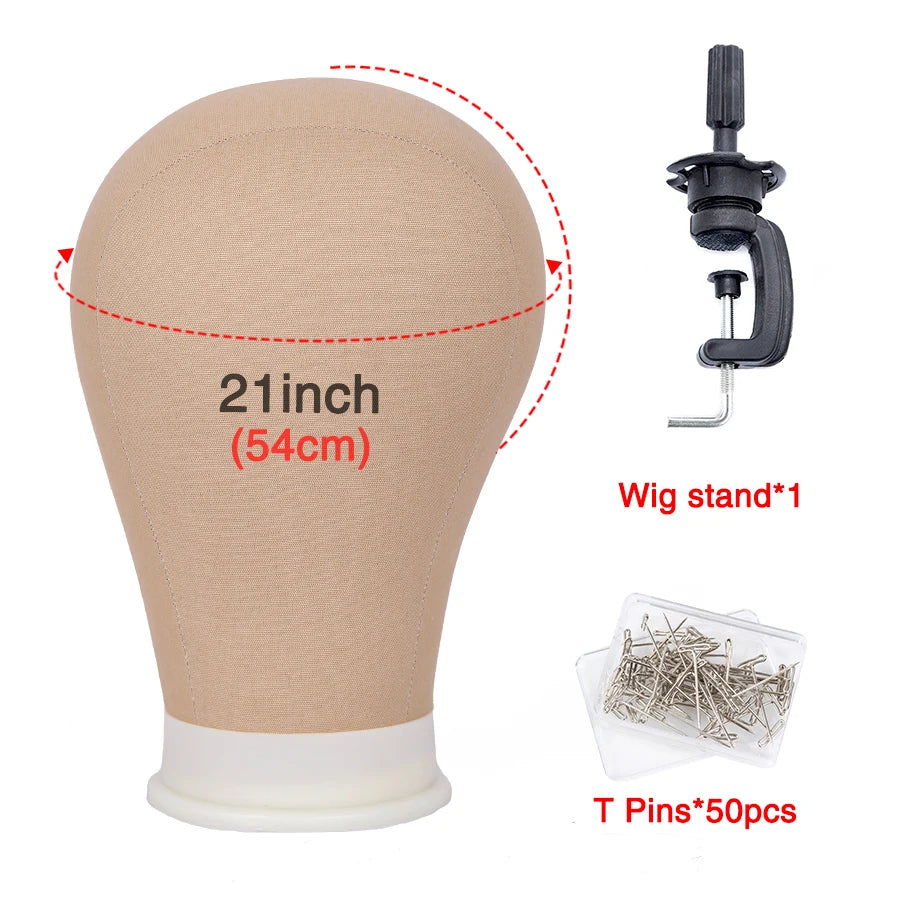 Training Mannequin Head Canvas Block Head Display Styling Mannequin Manikin Head Wig Stand Free Get T Needle Holder