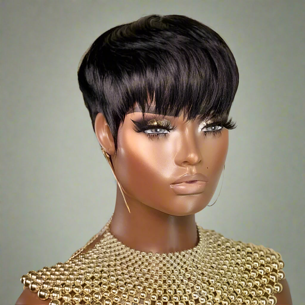 Short Human Hair Wigs Pixie Cut