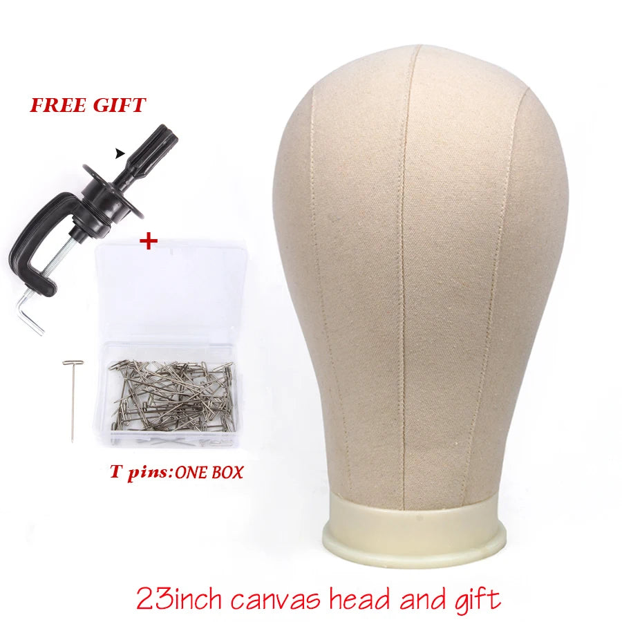 Training Mannequin Head Canvas Block Head Display Styling Mannequin Manikin Head Wig Stand Free Get T Needle Holder