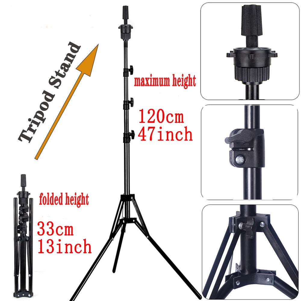 Long Hair Wig stand Tripod