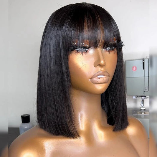 Straight Bob Wig With Bangs