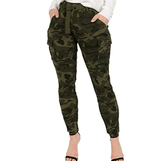 Spring Women's l Camo Jogger Cargo Pants High Waist Slim Casual Trousers For Women Running Walking Breathable Pants