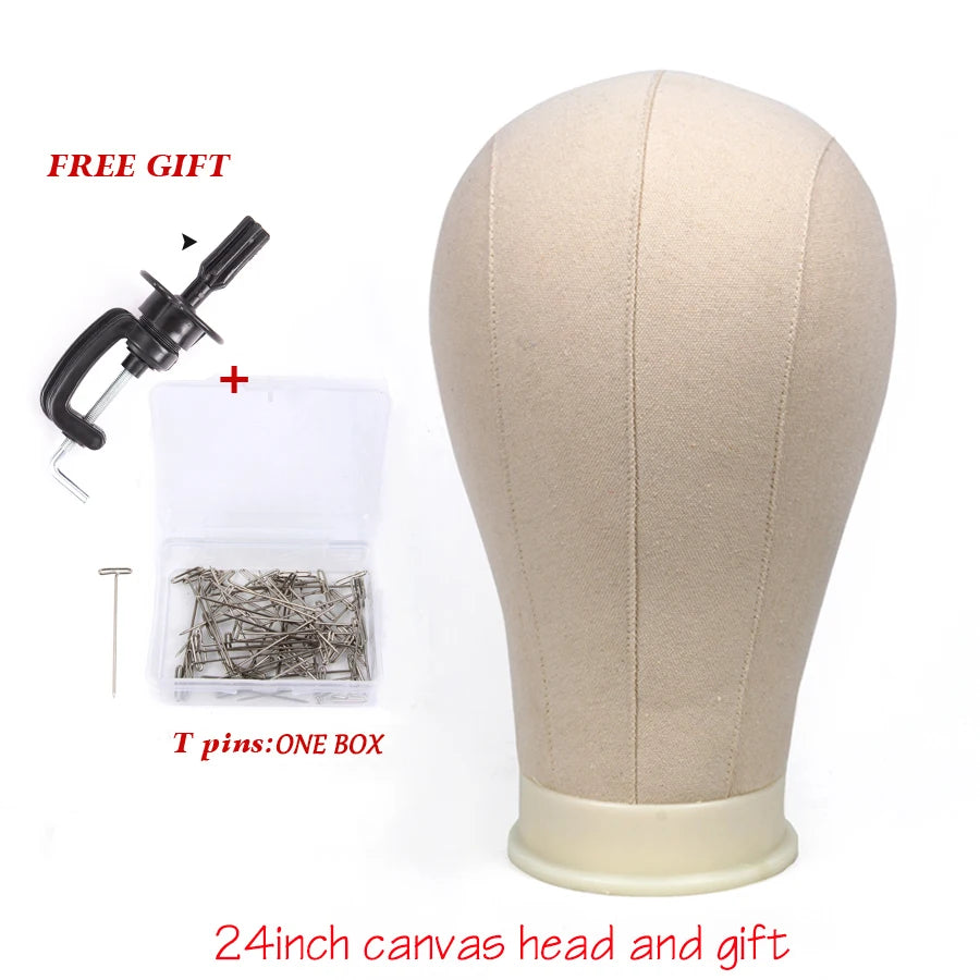 Training Mannequin Head Canvas Block Head Display Styling Mannequin Manikin Head Wig Stand Free Get T Needle Holder