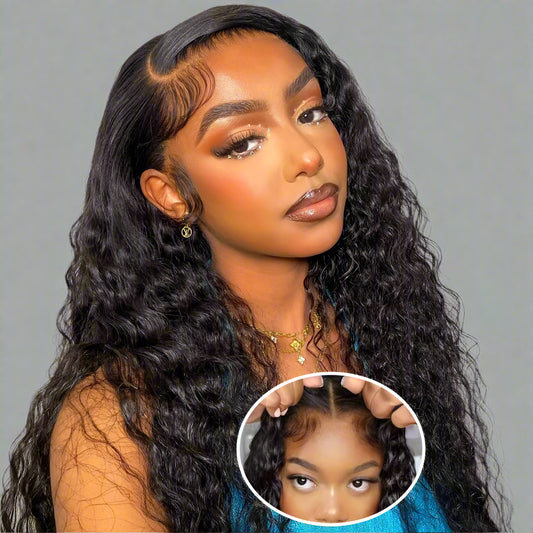 Water Wave Lace Front Wig Glueless Wear&Go Human Hair Wigs